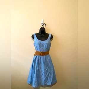 Nine West size 6 blue dress with removable belt